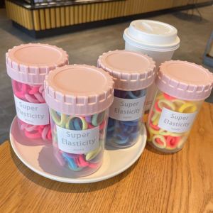 Colorful High Elasticity Hair Ties 100 Pieces Basic Hair Bands Disposable Practical Rubber Bands for Braiding And Travel Use