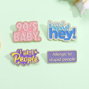 15 Styles Letters Lapel Pin Enjoy Now Backpack Badge Be Happy Brooch Clothing Accessory Gift
