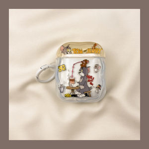 Cartoon Cat And Mouse Airpods4 Protective Case Wireless Bluetooth  pro Earphone Cover Second Generation Third Generation Aipods2 Airpodpro Four Generations Five Box