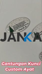 JANKA Gantungan Kunci Ayat Emas Alkitab Akrilik Tebal 2mm Custom Ayat Tema Rohani Gantungan Tas Souvenir Hadiah Natal Paskah Keychain Bible Verse