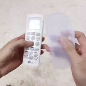 Bọc điều khiển (remote) tivi điều hòa bằng nhựa silicon dẻo trong suốt tai thỏ