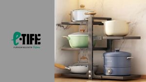 Rak Pot dan Panci Dapur Di Bawah Rak Rak Pot Rak Panci Susun Rak Bawah Wastafel Rak Dapur Stainless Steel (3/4/5 Tingkat)