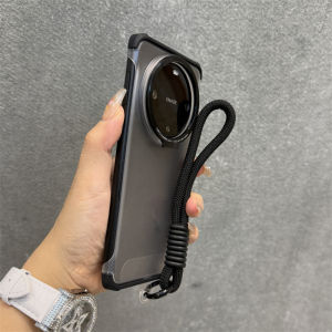 Matte Huawei Mate60 pro Phone Case Large Hole Anti-fall Frame Colorful Sand Texture Lens Ring Stand Simple Design Silicone Cover