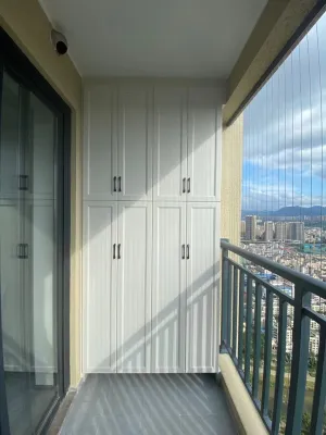 Aluminum Alloy Wardrobe Integrated Customizable Waterproof Sunproof Home Villa Bookcase Balcony Storage Solution Measurement Service