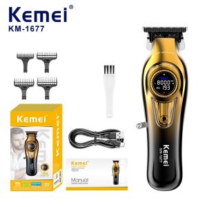Kemei | KEMEI Professional Men Womens Gift Barber Shears Electric Barber Shears High Speed Motor LCD Screen USB Charging KM-1677