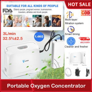 ⚡️Local Warehouse+COD⚡ Varon VL01 3L/min Portable Oxygen Concentrator High-Quality Pulse Oxygen Supply with 32.5%±2.5 Oxygen Concentration