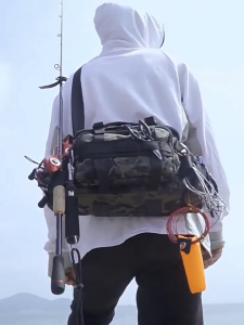 Fishers 【 ส่งภายใน 24 ชั่วโมง จัดส่งจากประเทศไทย COD】กระเป๋าตกปลา เอว กระเป๋าเป้สะพายหลังเหยื่อตกปลามัลติฟังก์ชั่นกันน้ําไหล่กระเป๋าตกปลาขนาดกะทัดรัดกลางแจ้ง