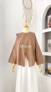 GLADY SLIT BLOUSE LINEN WANITA KEKINIAN - ATASAN SIMPEL WANITA MODERN VIRAL - OUTFIT KANTORAN TRENDY