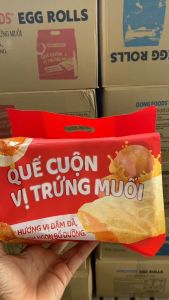 Bánh Quế Cuộn Vị Trứng Muối - Túi 240g Gồm 10 Gói - Vị Thơm Giòn Rụm Nhân Kem Sánh Mịn - Bách Hóa Lộc Phát