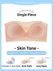 MEIJIAO | Strapless Push-up Anti-slip Bra With Pads Breathable
