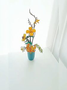 🔥🔥🔥Blocks Flowers Bricks with Original Vases 3D Model Toy Home Decoration Plant Potted Child Gift DIY Toys Christmas Gifts