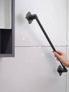 BOENIN | No-Drill Bathroom Towel Rail Single Rod