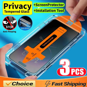 1-3Pcs Easy Installation Privacy Screen Protector For iPhone 17 18 Pro Max 11 12 13 14 15 16 Plus XR X XS 16e Air Tempered Glass