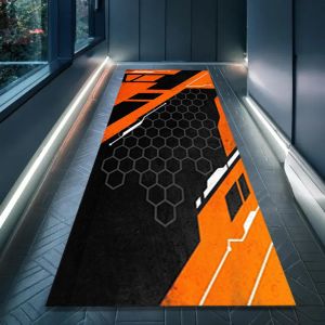 Thảm Chống Trượt Theo Chủ Đề Xe Máy VIKAMA Thảm Polyester Bền Bỉ Cho Phòng Giặt Nhà Bếp Hành Lang - Thảm Trang Trí Nội Thất Gia Đình