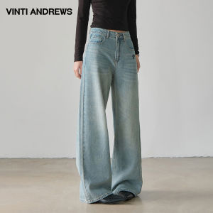 Quần Jeans Dáng Rộng Thiết Kế Phong Cách Mỹ Retro