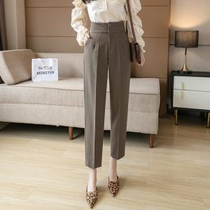Fashion High-end French Design Casual Loose Work Wear High Waist Suit Pants