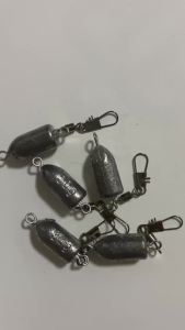 5pcs Anti Dust Strong Flexible Tin Lead Sinker Bullet Shape for Lure Sea Fishing Tackle Weight 6-120g