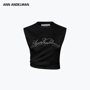 ANN ANDELMAN | Galaxy Series Glitter Rhinestone LOGO T Shirt
