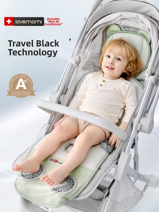 lovemami | Ventilated Summer Cooling Pad with Fan for Baby Stroller