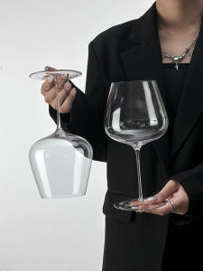 European Style High Footed Red Wine Glass Transparent Glass Champagne Wine Cup Fruit Wine Cup for Home Bar Use