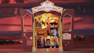 CUTEBEE DIY Book Nook Amazing Toys Store Doll House DIY Miniature house set 3D Wooden Puzzle Toy house for kids Handmade Gift ideas