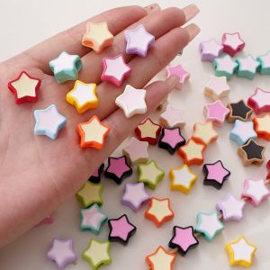 ลูกปัดอะคริลิครูปเพนทาแกรมขนาดใหญ่16มม. 2-10ชิ้น/ถุงสำหรับสร้อยข้อมือทำมือต่างหูสร้อยคอพวงกุญแจโซ่โทรศัพท์มือถืออุปกรณ์การทำเครื่องประดับหัตถกรรม DIY