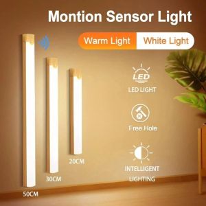 Magnetic LED Sensor Lights for Room Desk Lamp Rechargeable Smart Wireless Night Light Portable Multi-function Cabinet Bedroom Lamp