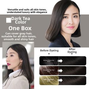 Natural Hair Dyeing Agent Fruit Oil No-itch Home Dye Paste Popular Black Tea Color for Men And Women Easy to Use Hair Coloring