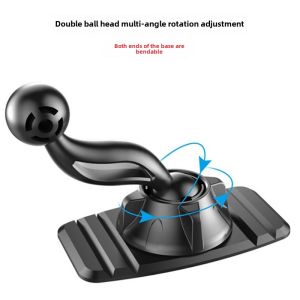 Car Dashboard Bend Arc Surface Mobile Phone Holder 17mm Lucky Universal Double Ball Head Fixed Sticky Base Accessories