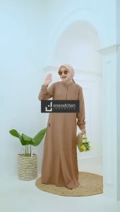 GAMIS ABAYA POLOS ZUNEEY EXSLUSIVE ANNASIHAH/COD/ABAYA HITAM HAWA ITYCREPE