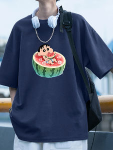 Summer New Pure Cotton Short Sleeve T-Shirt Mens Trendy American Oversize Versatile Teenage Half Sleeve Upper Apparel