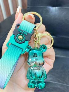 Nordic Style Bear Keychain Toy Violent Bear Pendant Backpack Decorations Small Bear Doll Key Holder Summer 2024 Beismmer Brand