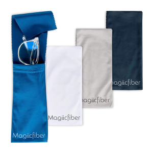 MagiicFiber Glasses Cleaning Cloth Bag (4 Pieces Soft) Can Be Used for Glasses Cleaning Soft Glasses Case Sunglass Bag