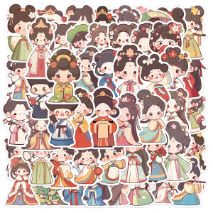 50 ชิ้น ติดกระดาษติดกระเป๋าเดินทางลายการ์ตูนน่ารัก คอมพิวเตอร์โน้ตบุ๊ก บันทึก ตกแต่ง กันน้ำ ติดกระดาษติดลายการ์ตูน