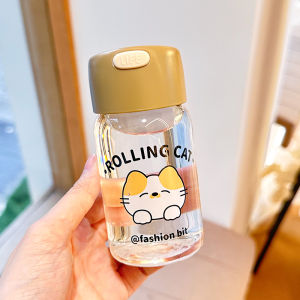 Mini Portable Glass Cup High Borosilicate Office Ladies Pocket Cup Summer Water Bottle Small Size Carry-On Cup Transparent
