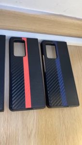HARD CASE LEATHER CARBON UNTUK SAMSUNG Z FOLD Z FOLD 2 FOLD 3 Z FOLD 4 -BC07