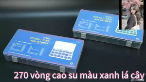 <kkt>Hộp sửa chữa điều hòa không khí tự động 270pcs Điều hòa không khí Vòng đệm màu xanh lá cây O Ring 18 hộp lưới