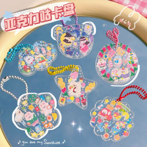 DIY Adou Goo Card Small round Palte Small Star Transparent Acrylic Goo Card Plate Acrylic Pendant Hand Account Goo Card