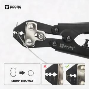 Booms Fishing XW42 Fishing Crimping Pliers Tool Suitable For the Diameter is 0.5mm to 2.2mm Steel Wire Line 8.8in Fishing Tools