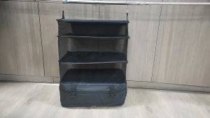 【spots+Local sellers】Portable Travel Storage Bag Hook Hanging Organizer Wardrobe Clothes Storage Rack Holder Travel Suitcase Shelves