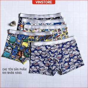 (Hoàn xu) Combo 5 Chiếc quần lót nam hoạt hình thun lạnh Vinstore 5Cartoon quần sịp đùi nam cao cấp.