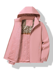 เสื้อแจ็คเก็ตกันหนาวสำหรับผู้หญิงฤดูใบไม้ร่วงปี 2025 ทรงหลวม กันลม กันน้ำ หนา อบอุ่น ลำลอง ระบายอากาศได้ดี เสื้อผ้าสำหรับกลางแจ้ง