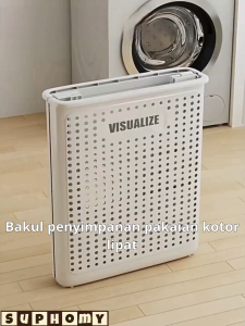 Folding Laundry Basket Foldable laundry box Sundry basket super large capacity Bakul Baju Laundry