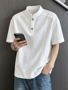 CHENMU | Cooling Effect Henry Collar T-Shirt