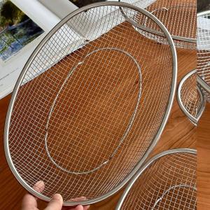 304 Stainless Steel Oval Vegetable Washing Basin Fruit Draining Basket Kitchen Sink Vegetable Basin Home Use Drainage Basket