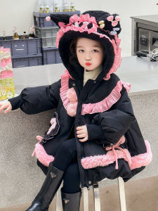 Kuromi Girls Thickened down Cotton Jacket Winter Clothes 2025 New Fashion Childrens Padded Cotton Coat for Girls Lolita Cotton Coat
