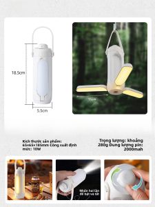 Đèn Trang Trại Đa Năng Có Thể Gập Lại Cho Hoạt Động Ngoài Trời Đèn Trang Trí Đèn Trang Trí Không Cần Sạc Đèn LED Cầm Tay