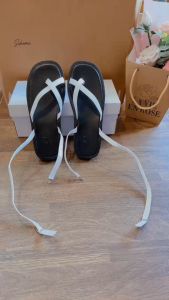 (Hàng đẹp - Chân gầy lùi size) Dép sandal nữ hottrend xỏ ngón chéo dây mảnh đế su êm chân cao 2PH