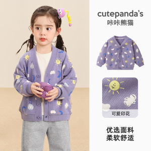 CUTEPANDAS Autumn Winter Baby Boys Girls Clothes Kawaii Panda Plush Outerwear Childrens Jacket Kids Spring Summer Top