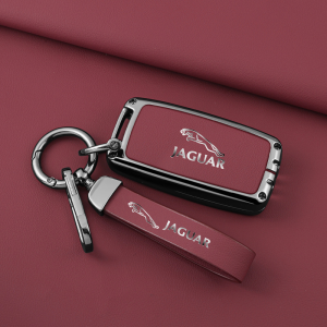 Hợp kim kẽm sang trọng chìa khóa xe thông minh trường hợp bìa với móc khóa da chính hãng cho báo đốm Mỹ e-tốc độ f-tốc độ i-tốc độ f-loại xe XF XJ xjr Keyless vỏ khóa điều khiển từ xa chủ nút bảo vệ